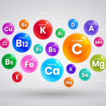 Vitamins Minerals various vitamins in bubbles